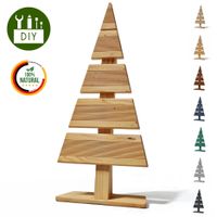 Weihnachtsdekoration 60cm Hoch DIY Holz-Weihnachtsbaum Dekobaum Tannenbaum Natur