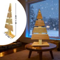 Weihnachtsdekoration 60cm Hoch DIY Holz-Weihnachtsbaum Dekobaum Tannenbaum Natur