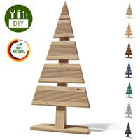 Weihnachtsdekoration 60cm Hoch DIY  Holz-Weihnachtsbaum Dekobaum Tannenbaum Unbehandelt