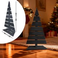Weihnachtsdekoration 90cm Hoch Holz-Weihnachtsbaum Dekobaum Tannenbaum Anthrazit