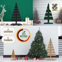 Floranica Holz-Weihnachtsbaum Natur Dekobaum Tanne 90x45cm Weihnachtsdekoration Grün