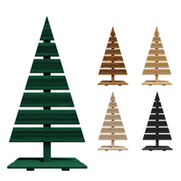 Floranica Holz-Weihnachtsbaum Natur Dekobaum Tanne 90x45cm Weihnachtsdekoration Grün