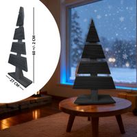 Weihnachtsdekoration 60cm Holz-Weihnachtsbaum Dekobaum Tannenbaum Anthrazit