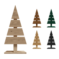 Floranica Holz-Weihnachtsbaum Naturholz Dekobaum Tanne 60x27cm Weihnachtsdekoration Unbehandelte