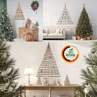 Floranica Holzleiter für Adventskalender  100 x 140 cm - Holz Aufhängen von Weihnachtsschmuck