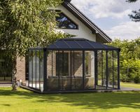 Pavillon Ledro 3 X 4.3 m geschlossener Pavillon, anthrazit, bronze