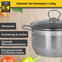 Edelstahl Topfset MANHATTAN, 4 tlg.