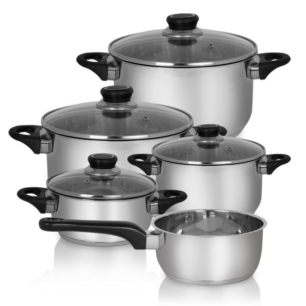 Edelstahltopfset APOLLO, 5 tlg.