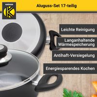 Aluguss Set 17 tlg., schwarz