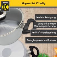 Aluguss Set 17 tlg., grau