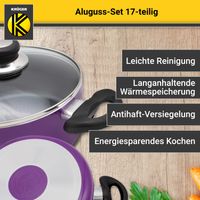 Aluguss Set 17 tlg., lila