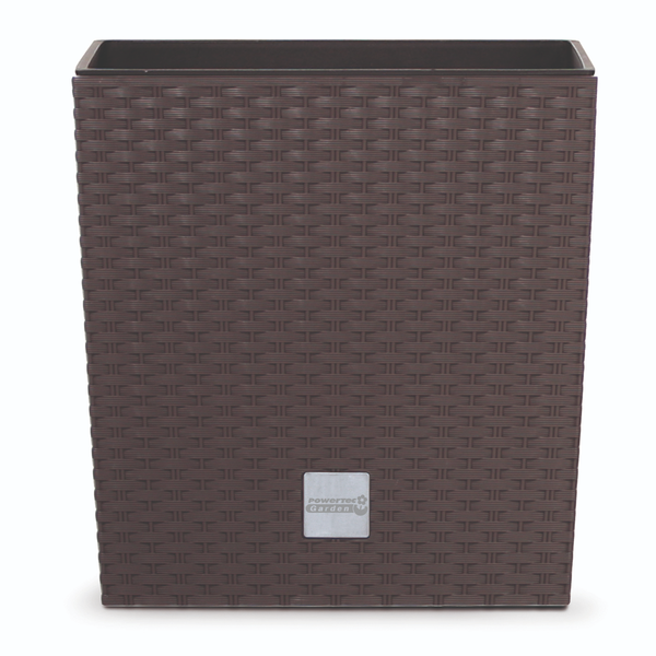 Rattanoptik-Blumentöpfe inkl. Einsatz - ca. 54 Liter, Braun