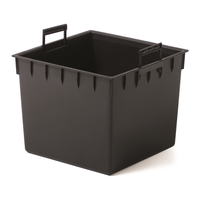 Rattanoptik-Blumentöpfe inkl. Einsatz - ca. 54 Liter, Braun