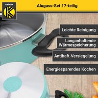 Aluguss Kochtopf Set 17 tlg., mint