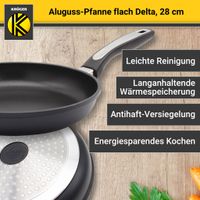 Aluguss Pfanne flach DELTA 28 cm
