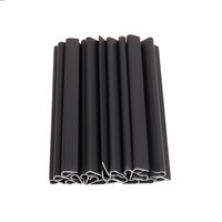 10 Stück Sichtschutzstreifen Rattan schwarz