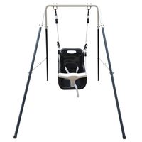 Metall Babyschaukel mit Sitz Anthrazit/Creme