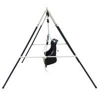 Metall Babyschaukel mit Sitz Anthrazit/Creme