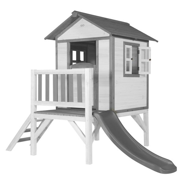Lodge XL Spielhaus Classic - Graue Rutsche