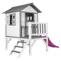 Lodge XL Spielhaus Klassisch - Lila Rutsche