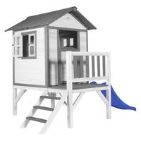 Lodge XL Spielhaus Klassisch - Blaue Rutsche