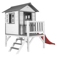 Lodge XL Spielhaus Klassisch - Rote Rutsche