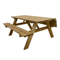 Julie Picknicktisch aus Holz Classic 177 x 154 cm - Braun