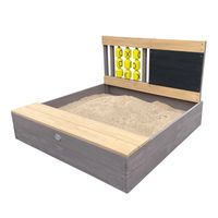 Kitty Sandkasten mit Tic tac toe Grau/Braun