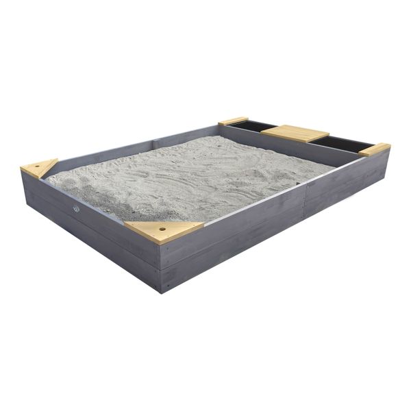 Kelly Sandkasten mit becken und Bank Grau/braun