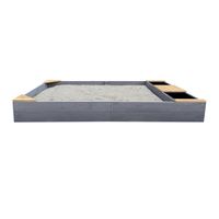 Kelly Sandkasten mit becken und Bank Grau/braun