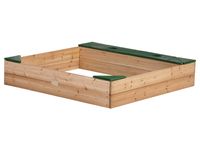 Amy Sandkasten mit Stauraum und Sitzbank Braun/grün
