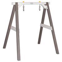 Babyschaukel Grau/Weiß mit Sitz Grau/Weiß