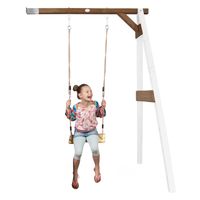 Einzel-Anbauschaukel Weiß/Braun