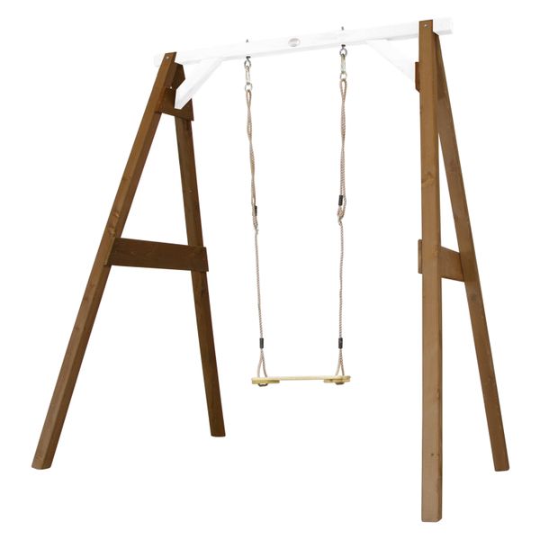 Einzelschaukel Braun/Weiß