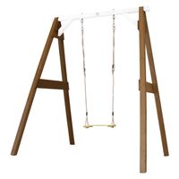 Einzelschaukel Braun/Weiß