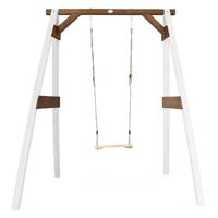 Einzelschaukel Weiß/Braun