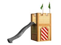 Arthur Spielhaus Braun/Rot - Graue Rutsche