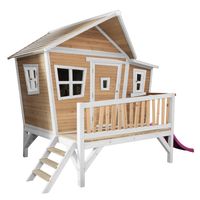 Emma Spielhaus Braun/Weiß - Lila Rutsche