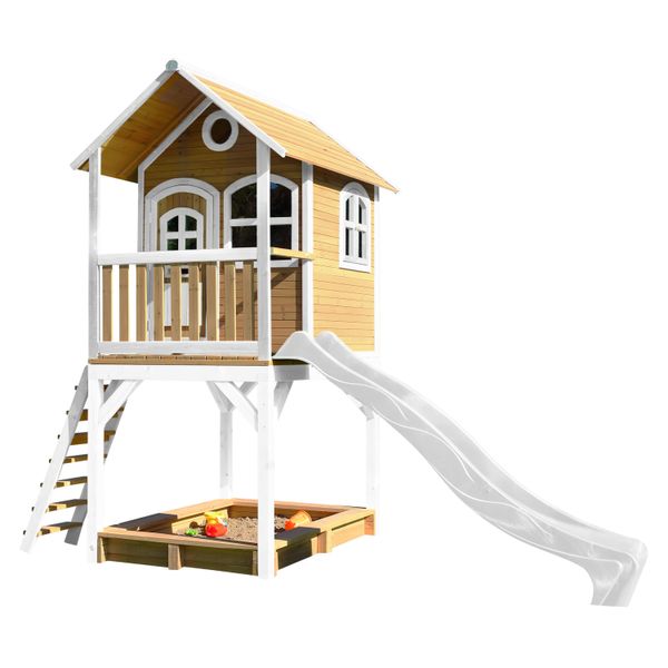 Sarah Spielhaus Braun/weiß mit Weiße Rutsche