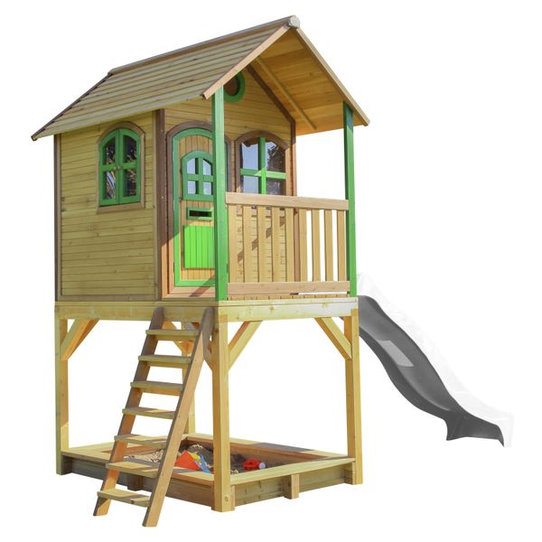 Sarah Spielhaus Braun/grün - Weiße Rutsche