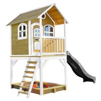 Sarah Spielhaus Braun/weiß - Graue Rutsche