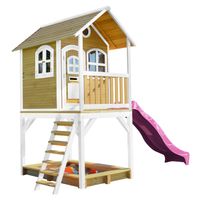 Sarah Spielhaus Braun/weiß mit Lila Rutsche