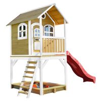 Sarah Spielhaus Braun/weiß mit Rote Rutsche