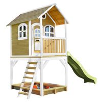 Sarah Spielhaus Braun/weiß mit Lindgrüne Rutsche