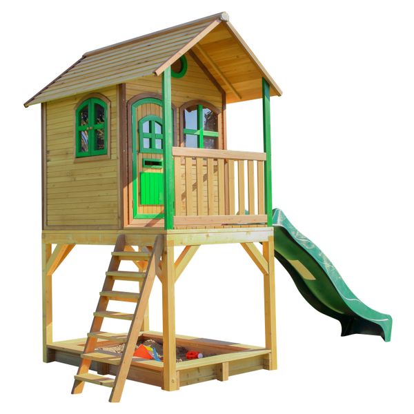 Sarah Spielhaus Braun/Grün - Grüne Rutsche