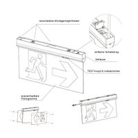 LED-Fluchtwegleuchte 4in1