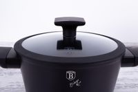 BH/7086 Monaco Collection Kasserolle in Schwarz mit Deckel Topf Durchmesser 20 cm