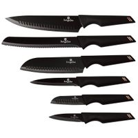 BH/2593 Black Rose & Monaco Collection Messer Set 6-tlg. in schwarz