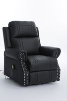 Elektrisch Relaxsessel mit verstellbarer Rückenlehne und Fußteil - 90 cm x 85 cm x 108,5 cm - Schwarz