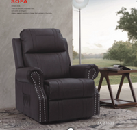 Elektrisch Relaxsessel mit verstellbarer Rückenlehne und Fußteil - 90 cm x 85 cm x 108,5 cm - Schwarz